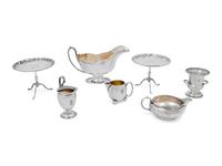 An Assembled Group of English Silver Table Articles