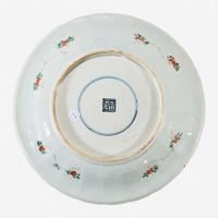 A Chinese famille verte-decorated porcelain lobed dish Kangxi period