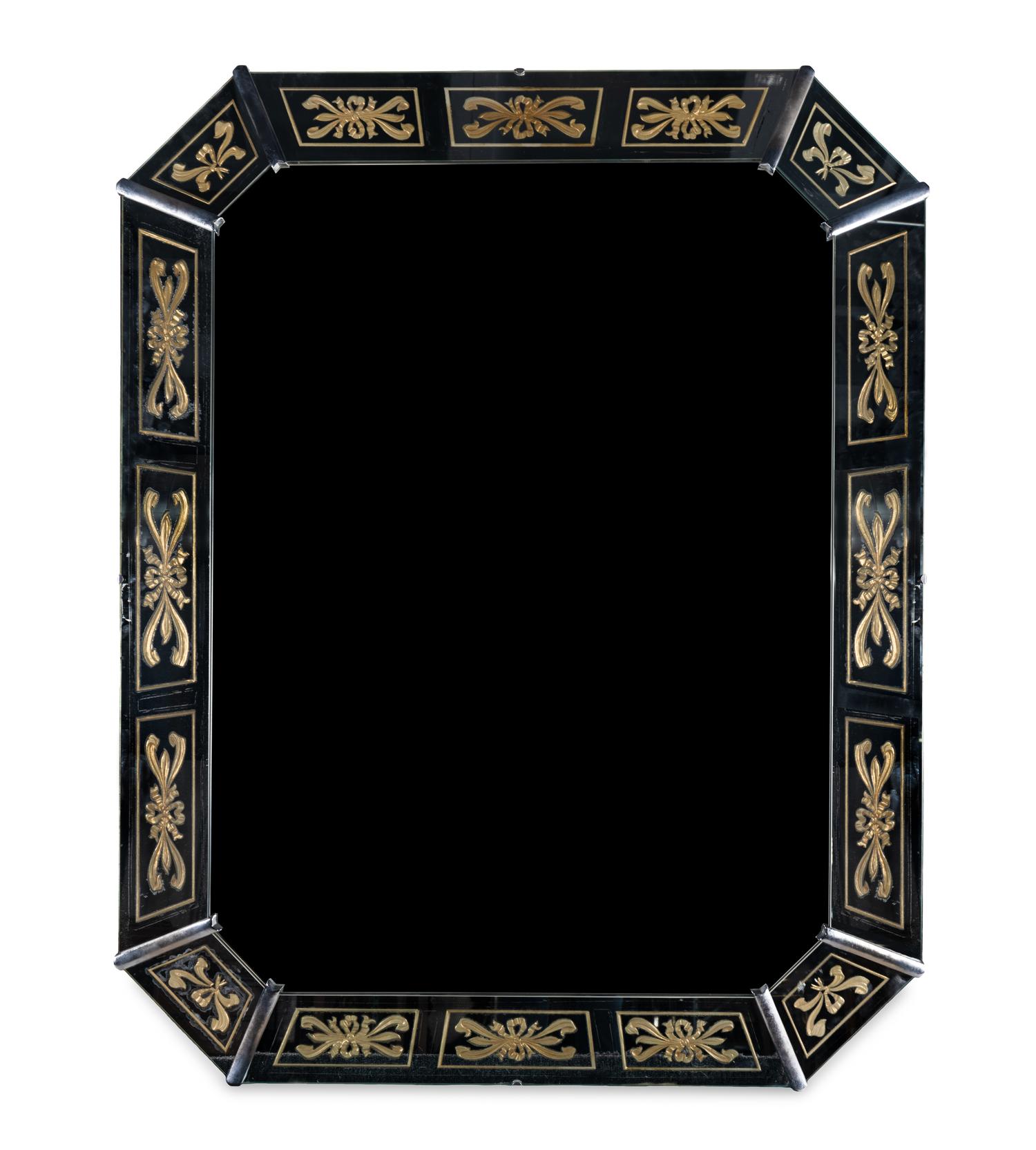 A Contemporary Etched Glass Mirror