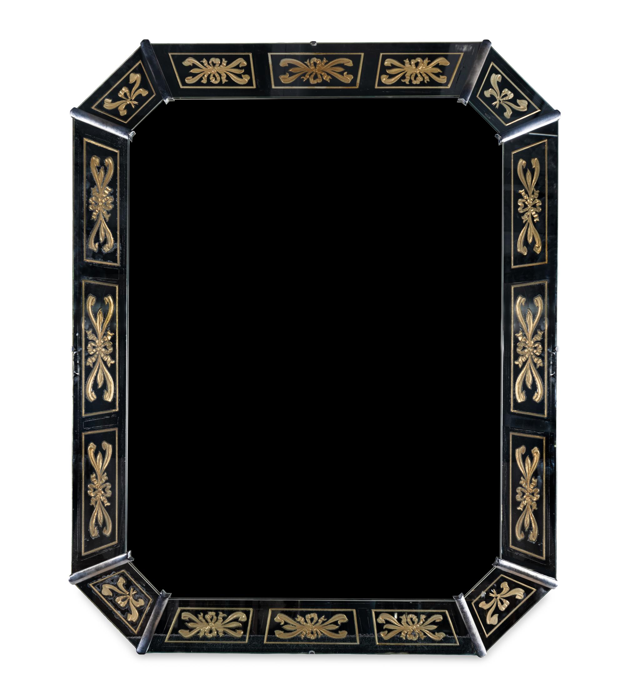 A Contemporary Etched Glass Mirror