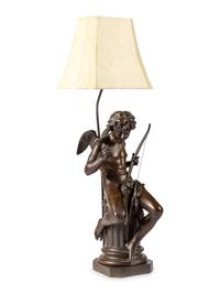 A French Bronze Figure Mounted as a Lamp