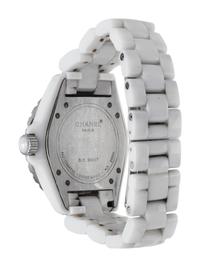 CHANEL, STAINLESS STEEL AND WHITE CERAMIC 'J12' WRISTWATCH