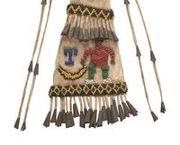 Apache Beaded Hide Awl Case, with Figure