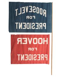 [FLAGS AND PATRIOTIC TEXTILES]. A group of 2 presidential campaign flags, comprising: