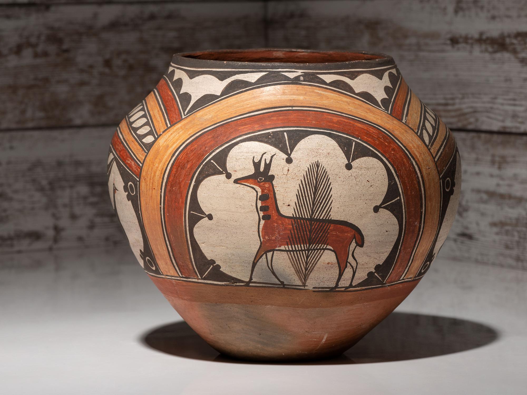Four-Color Polychrome Pottery Jar
