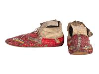 Sioux Quilled Hide Moccasins
