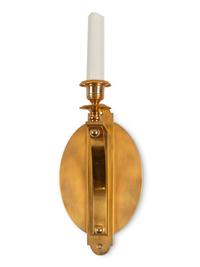 A Set of Ten Brass Single-Light Sconces with Custom Shades