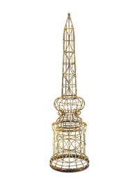 A French Painted Metal Obelisk Topiary — 20TH CENTURY