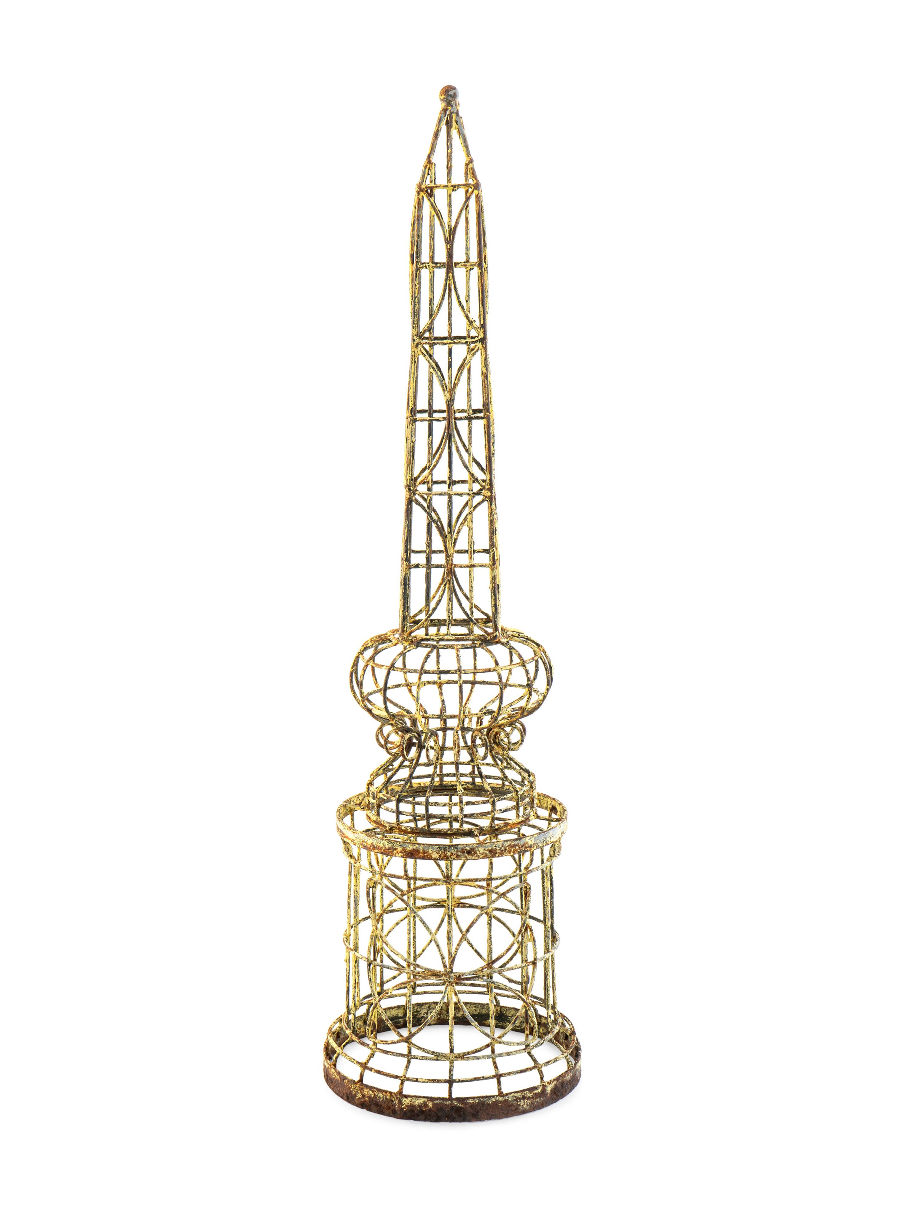 A French Painted Metal Obelisk Topiary — 20TH CENTURY