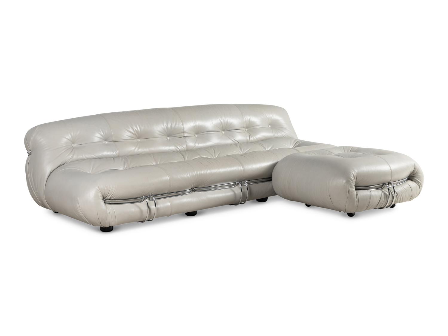 Large Soriana Sofa and Ottoman Cassina, Italy 1970