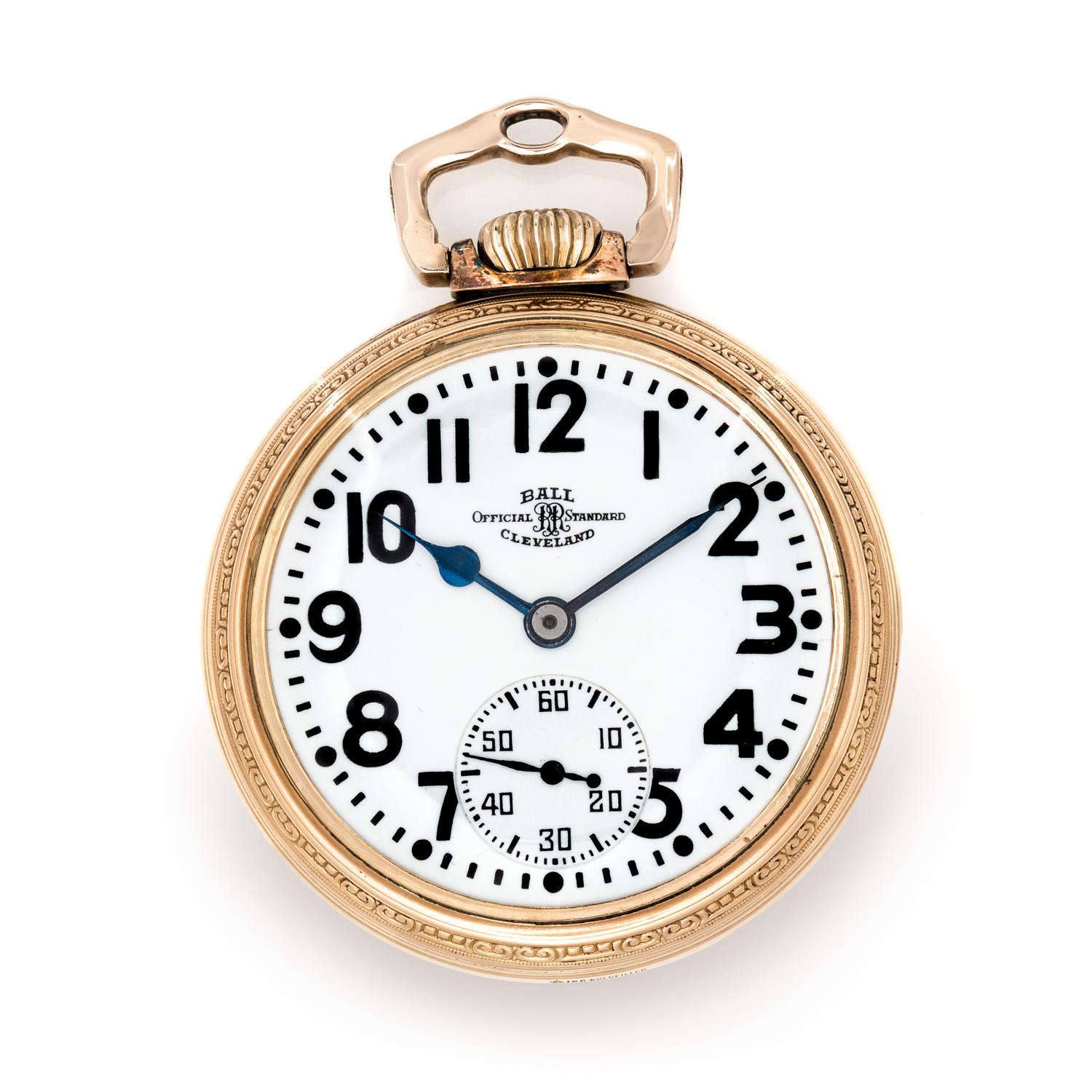 Ball Watch Co., G.F. Open Face Pocket Watch, Circa 1939