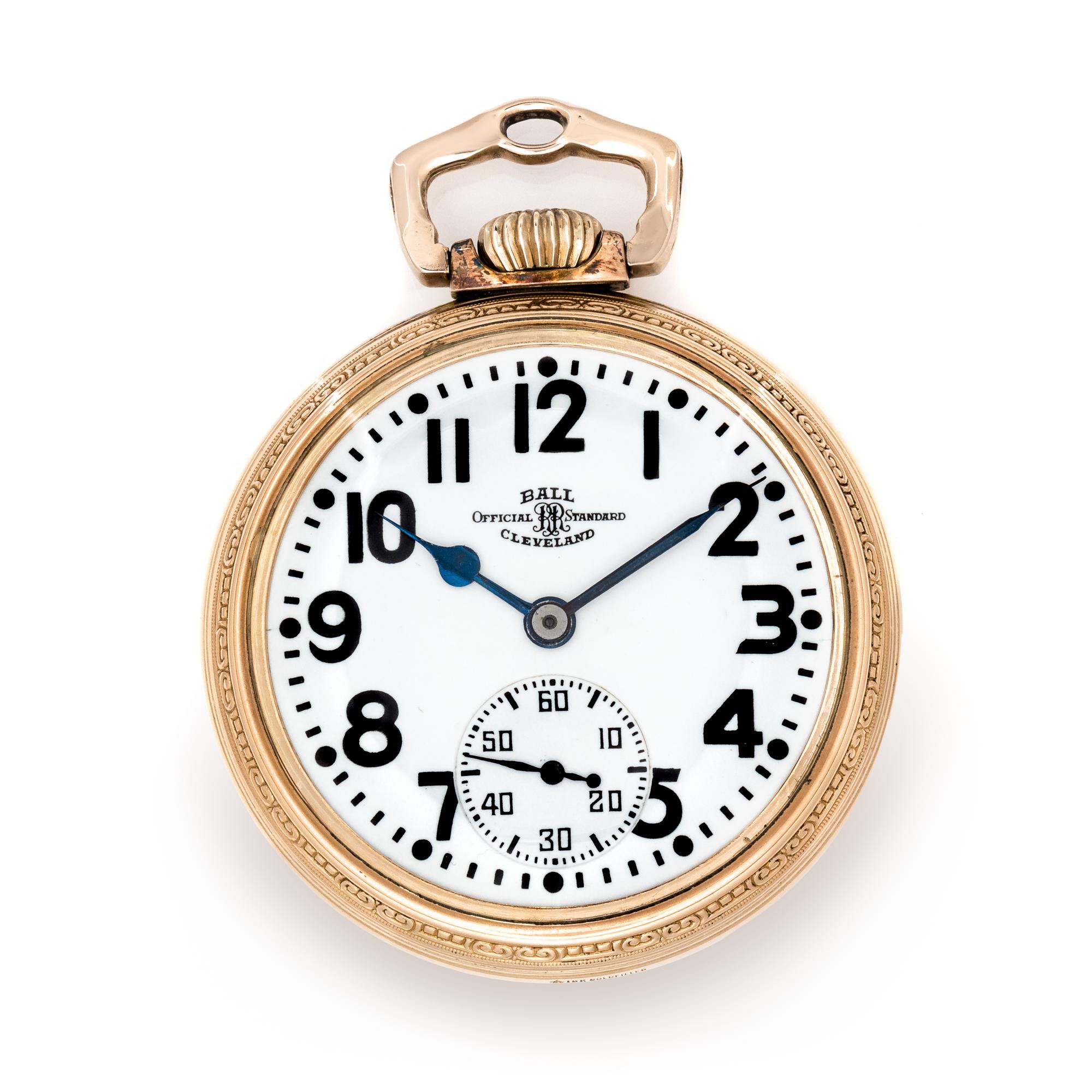 Ball Watch Co., G.F. Open Face Pocket Watch, Circa 1939