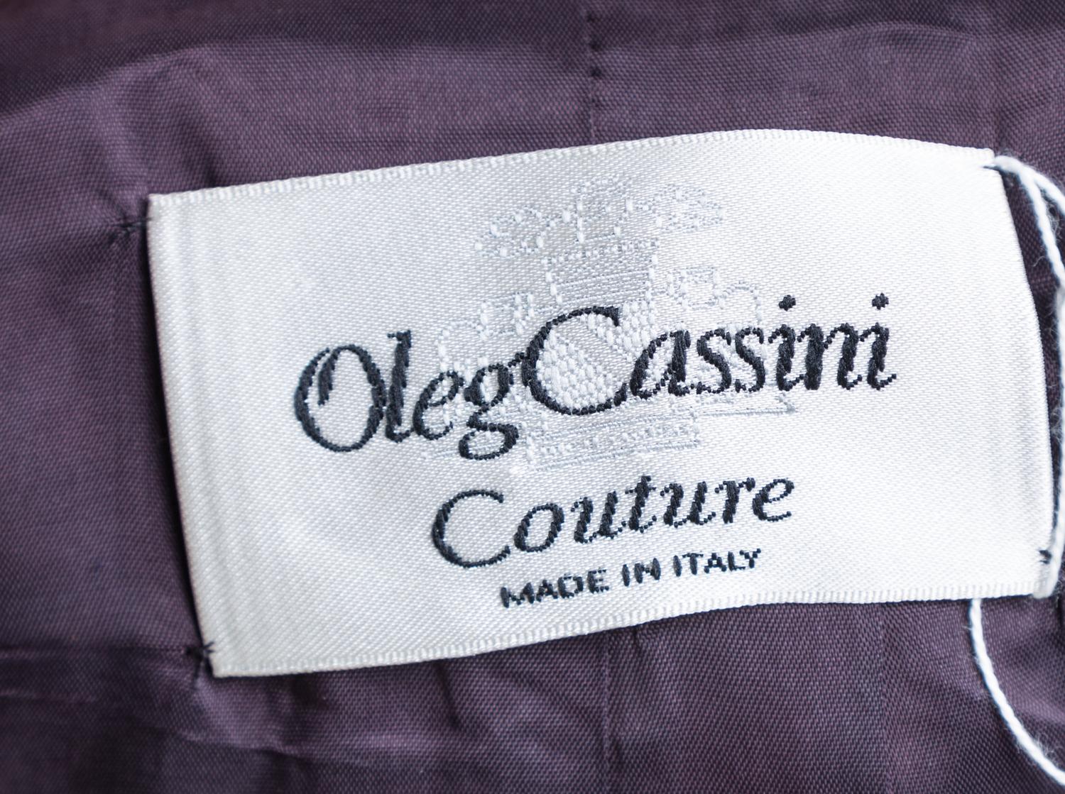 An Oleg Cassini Black Silk Skirt Suit,