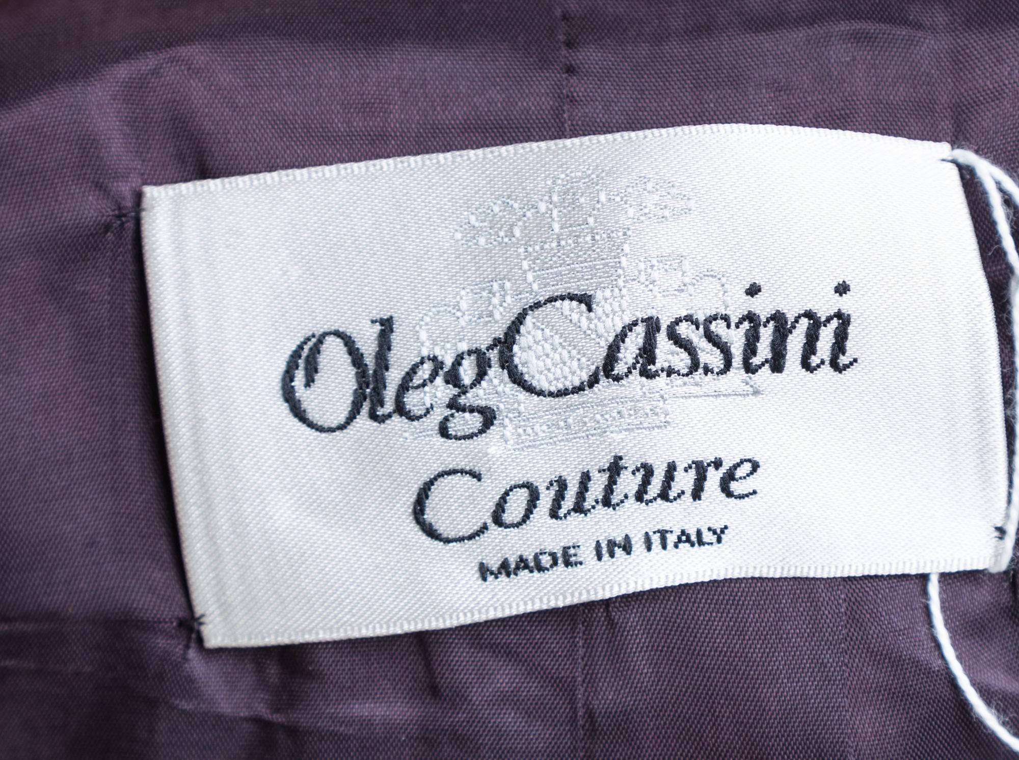 An Oleg Cassini Black Silk Skirt Suit,