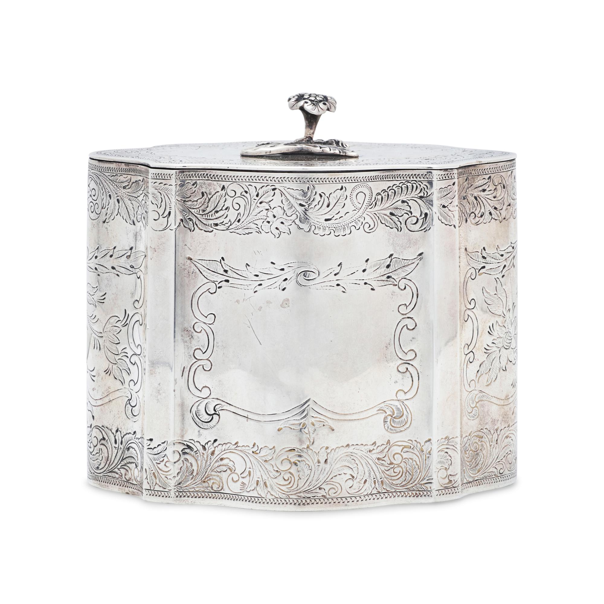 A Silver Tea Caddy