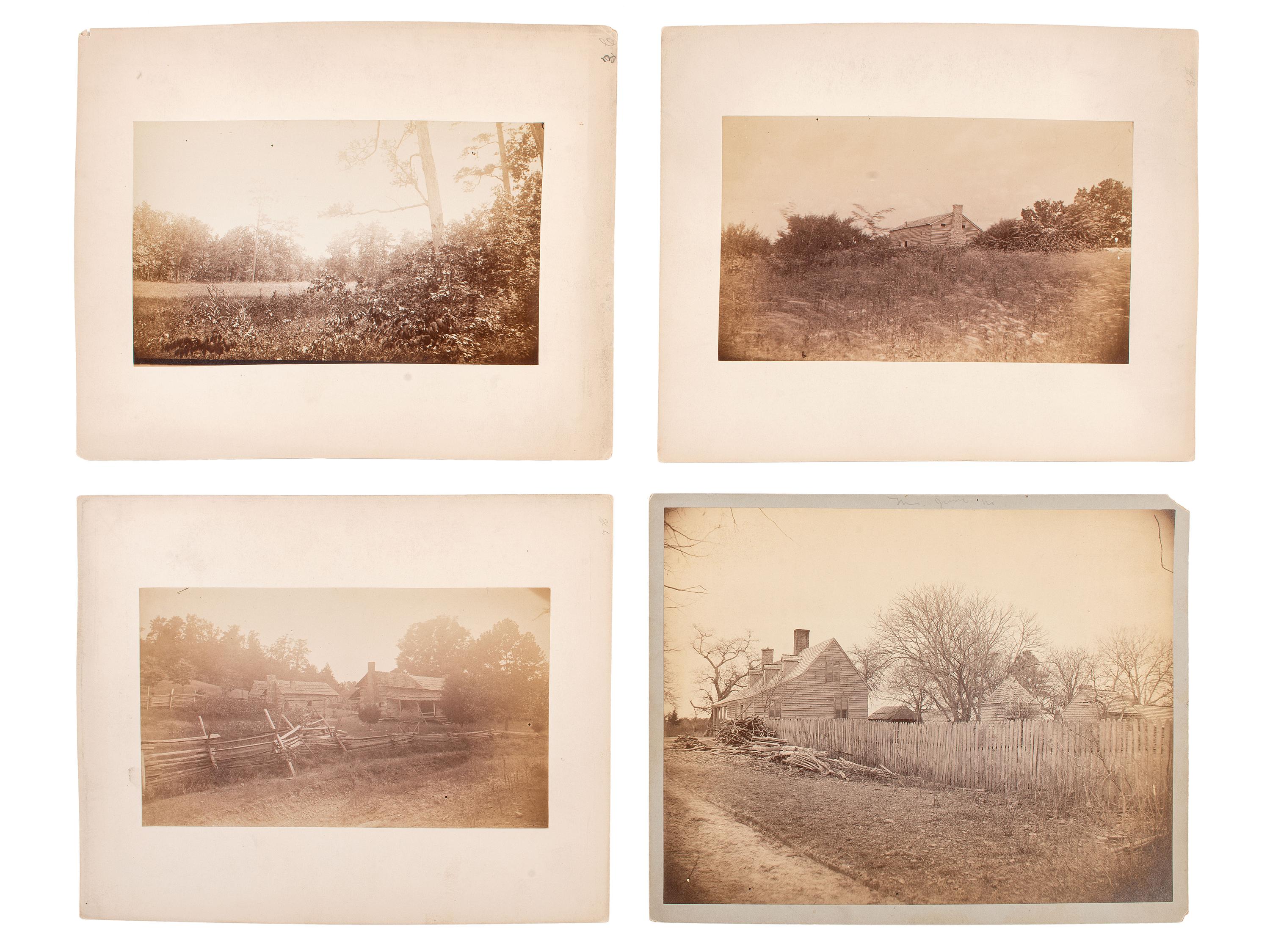 [CIVIL WAR]. 19 albumen photographs of various Civil War battlefields, particularly Chickamauga. Ca 1880s.