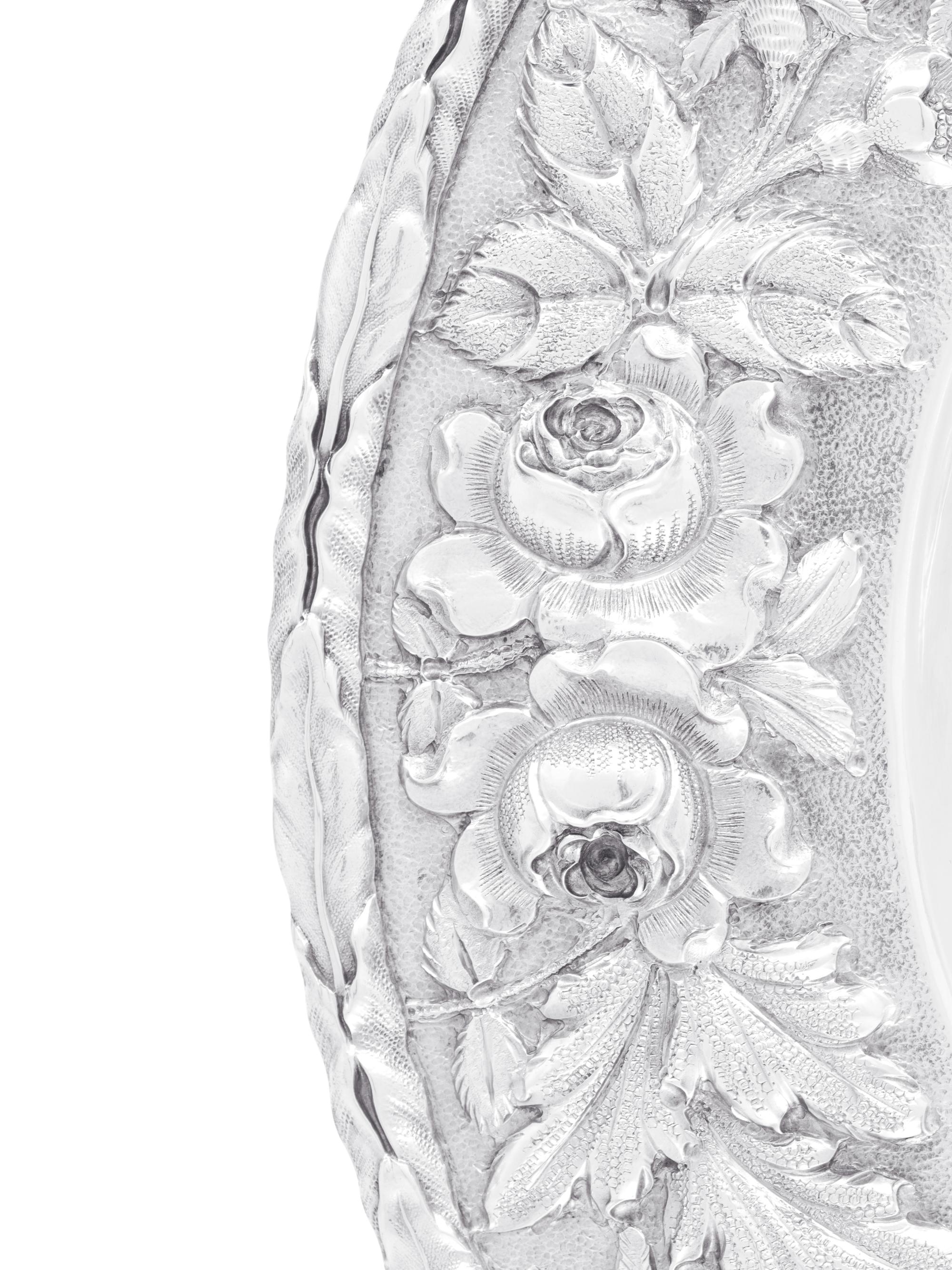 An S. Kirk & Son Repoussé Silver Serving Tray