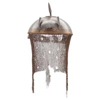 Indo Persian Kulah Khud Spiked Helmet with Chainmail Aventail