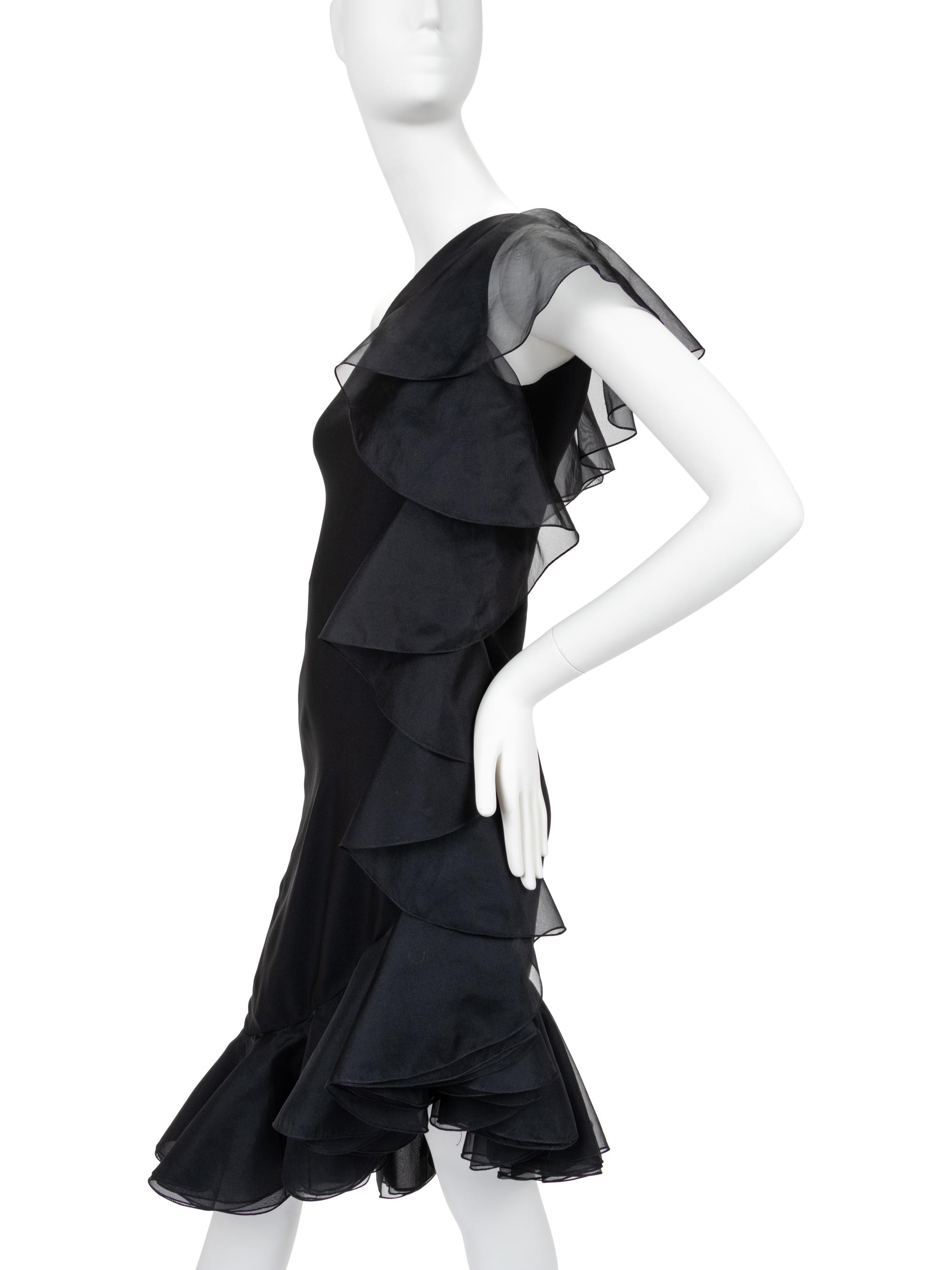 Three Designer Dresses: Valentino, Adele Simpson, Yves Saint Laurent, 1980-90s