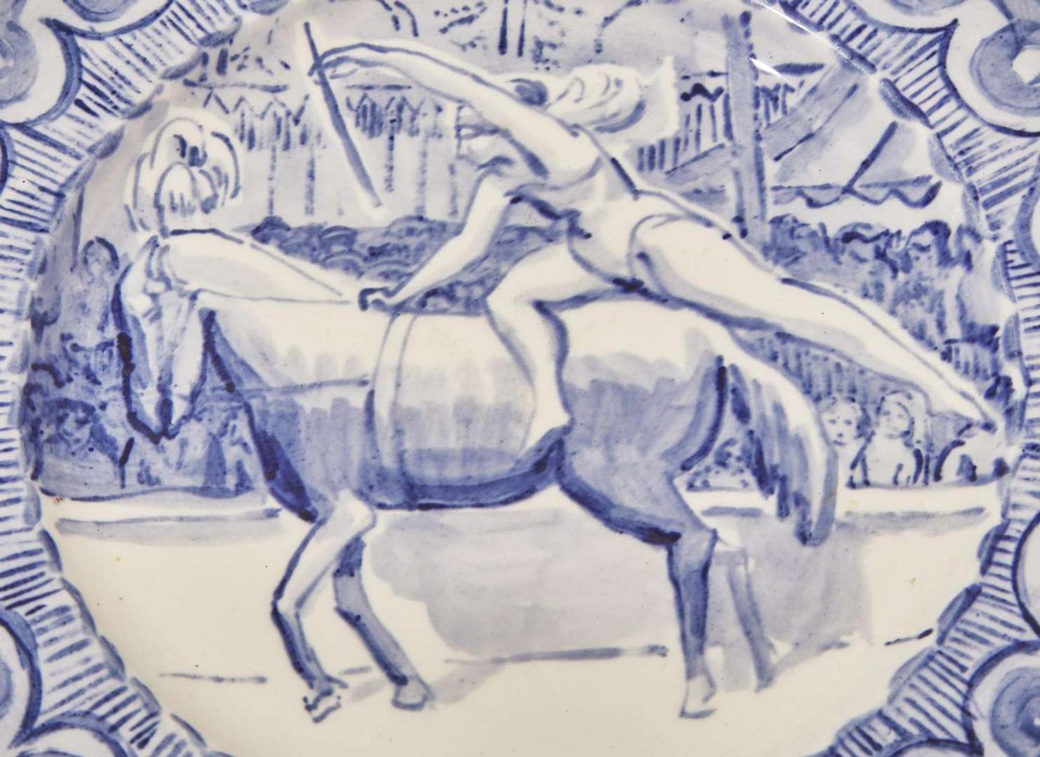 A Wedgwood Thérèse Lessore Decorated Queensware Plate, UK, circa 1924
