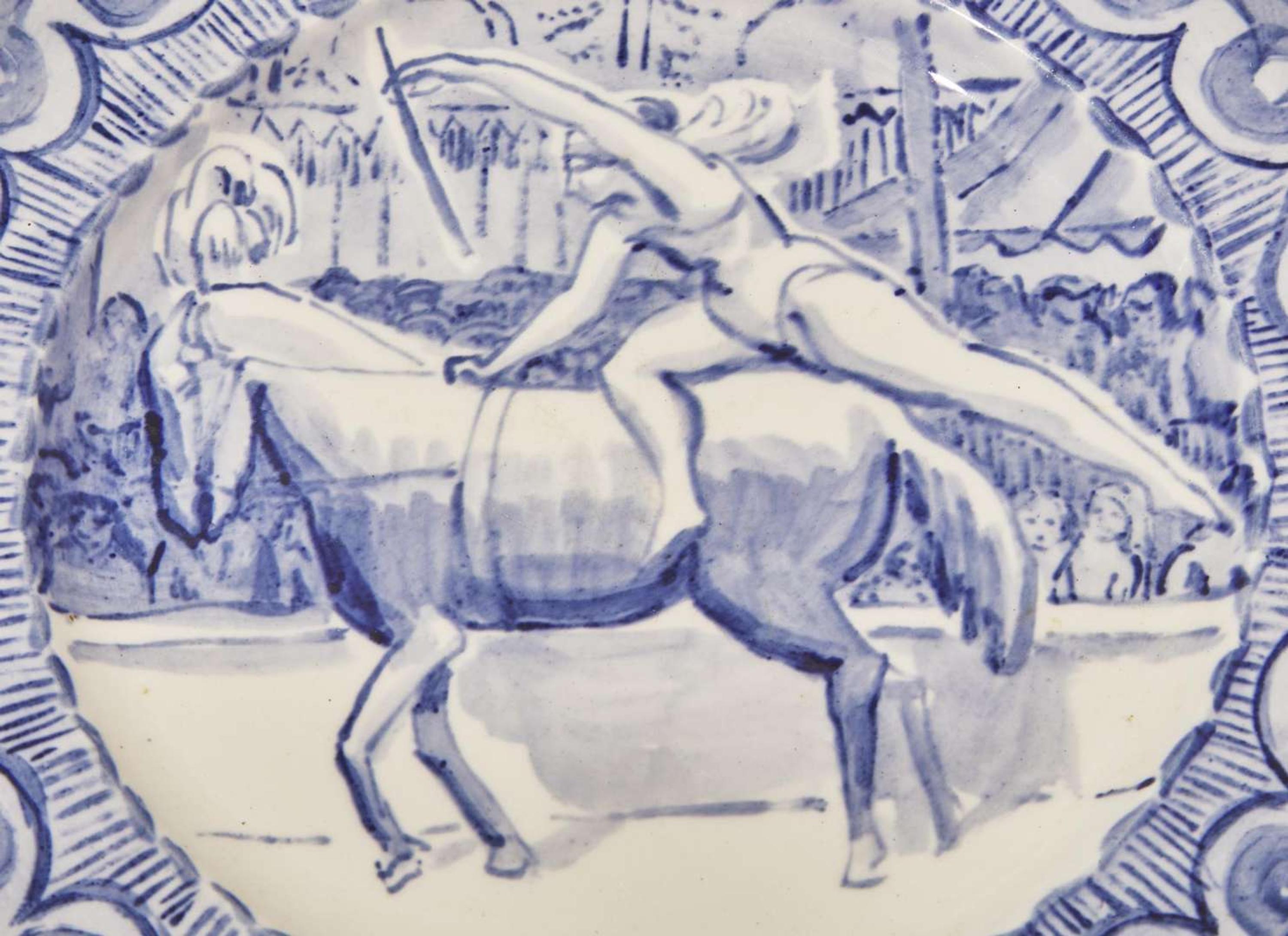 A Wedgwood Thérèse Lessore Decorated Queensware Plate, UK, circa 1924