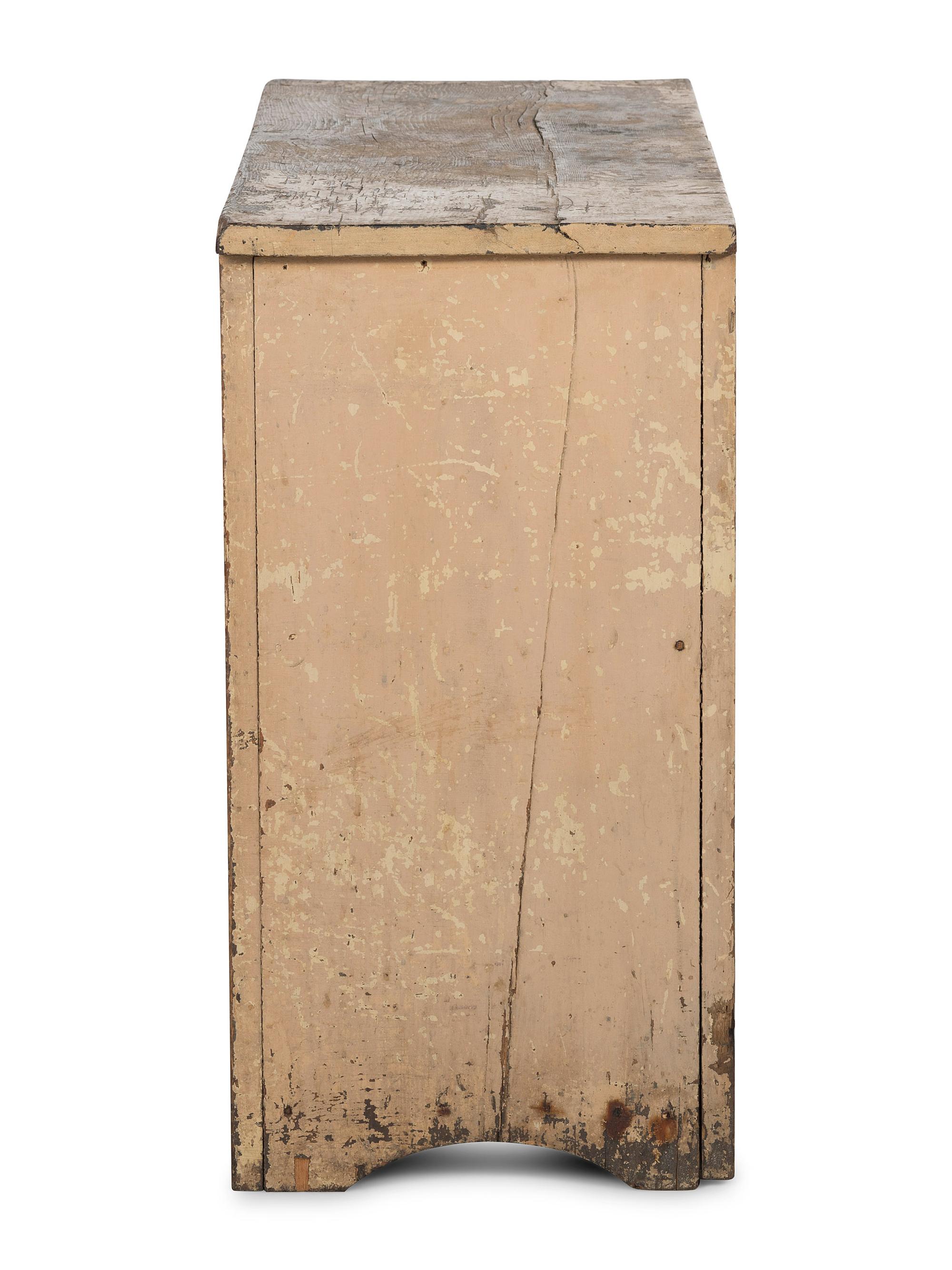A Country Cream Painted Pine Two-Door Cupboard