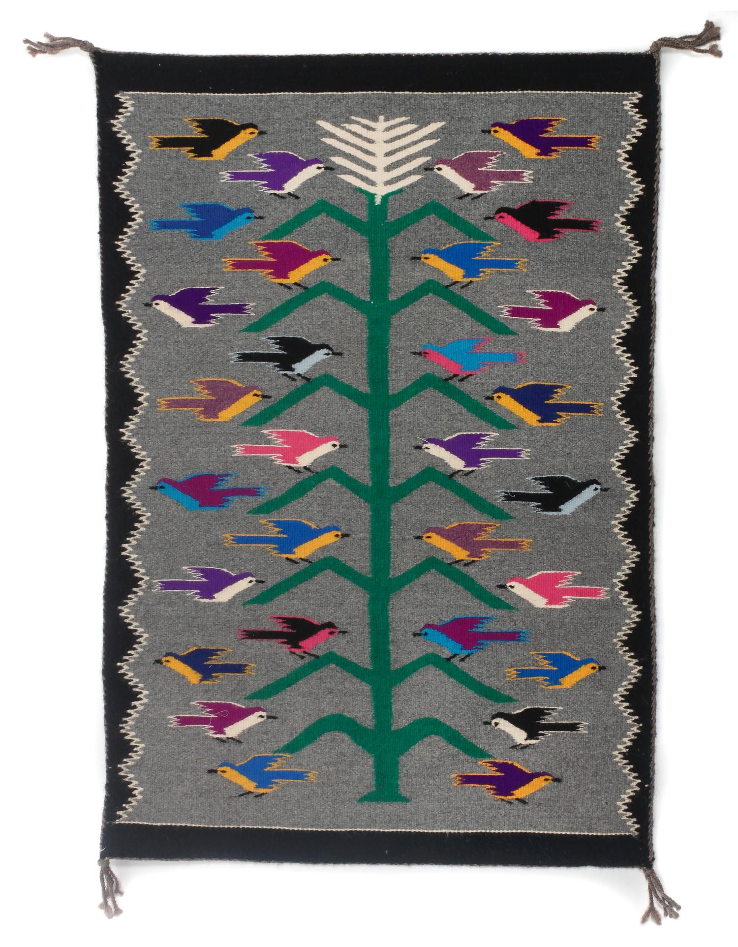 Three Navajo Weavings First: 48 x 38 inches.