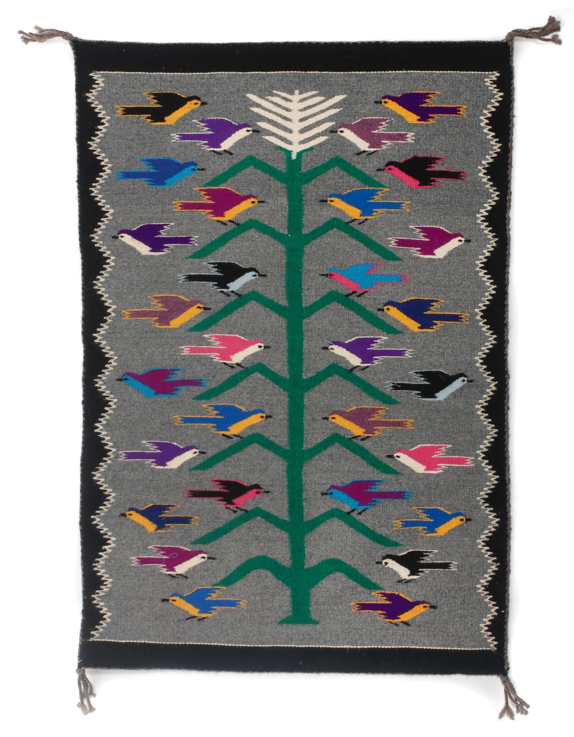 Three Navajo Weavings First: 48 x 38 inches.
