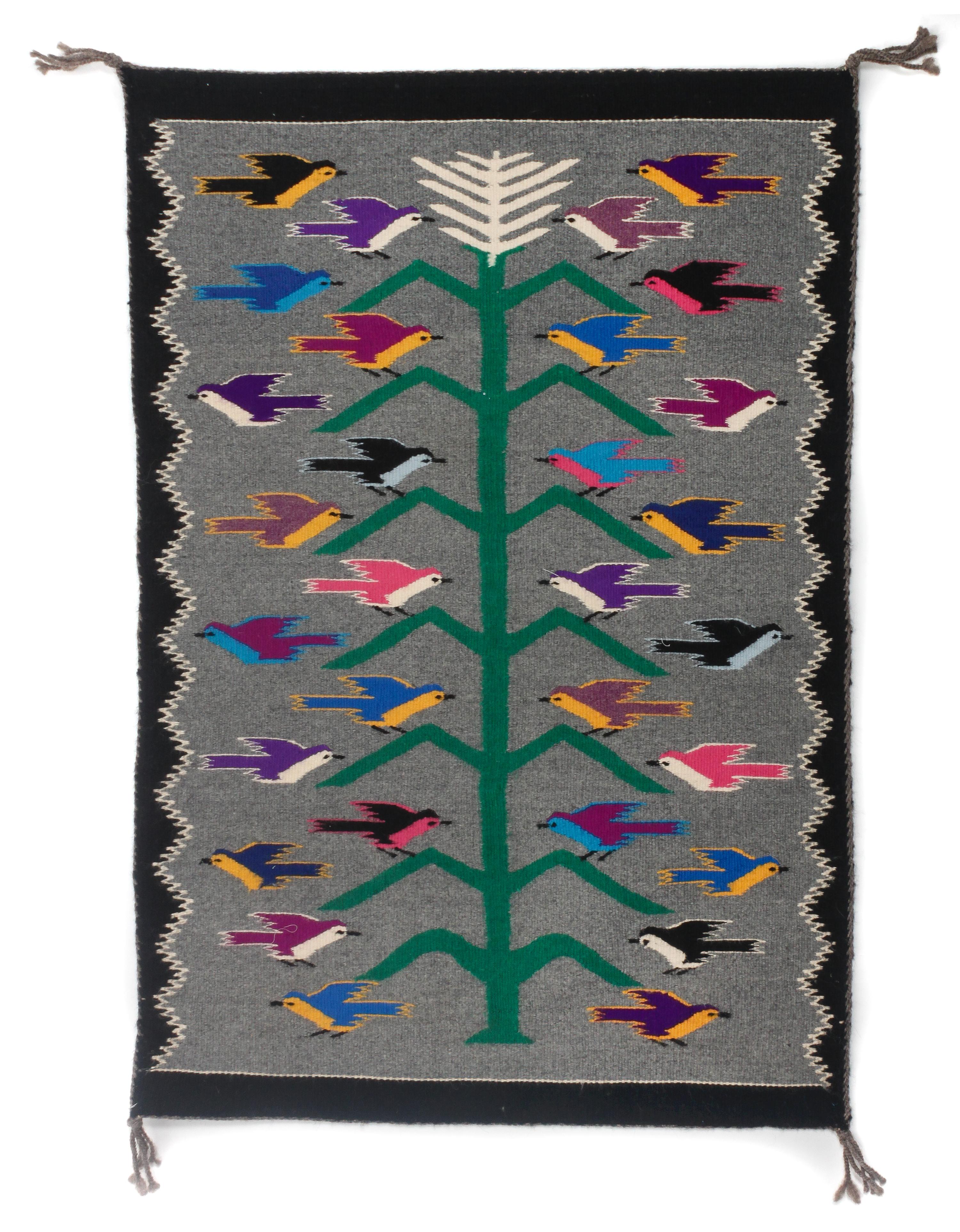Three Navajo Weavings First: 48 x 38 inches.