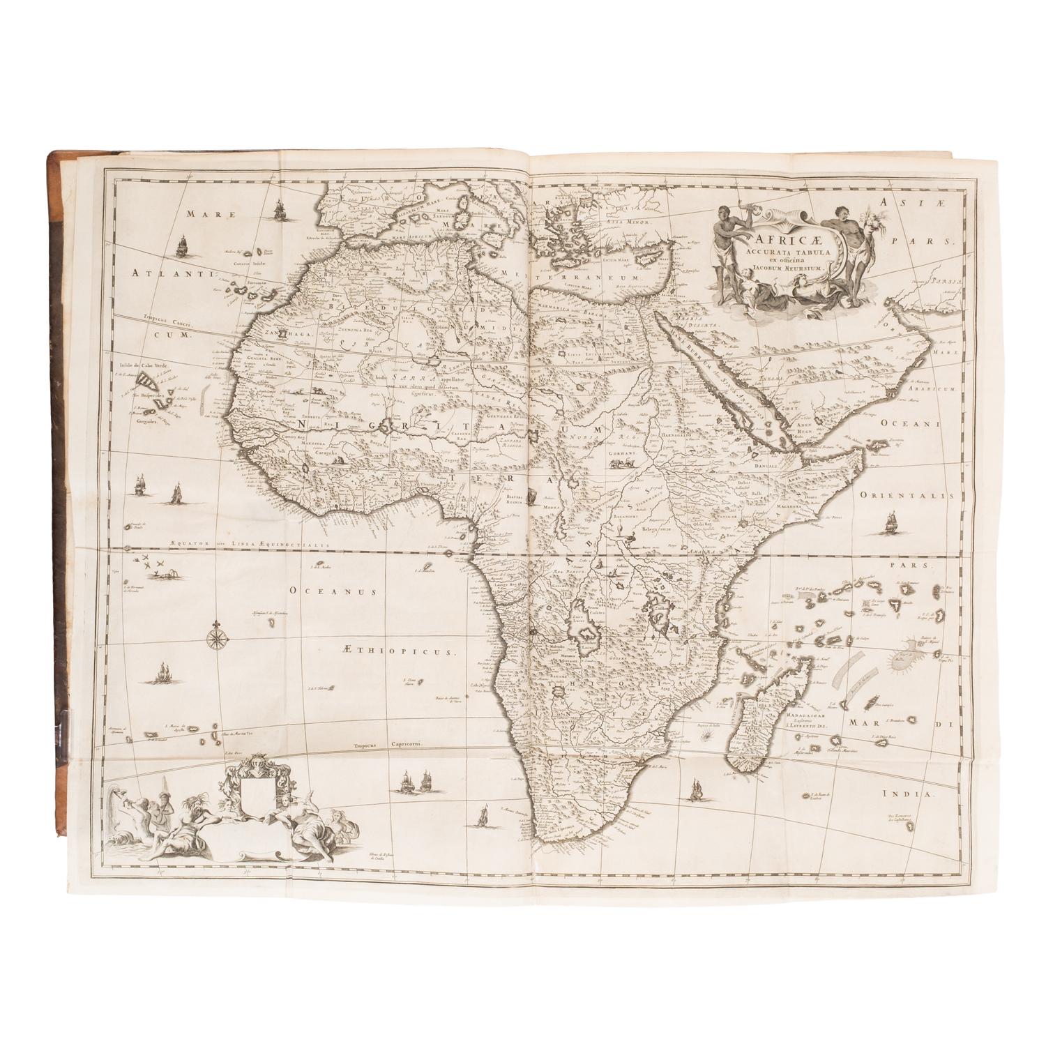 [Travel & Exploration]. Ogilby, John (1600-1676). Africa: Being an Accurate Description of the Regions of Aegypt, Barbary, Lybia, and Billedulgerid . London: Thomas Johnson for the author, 1670.