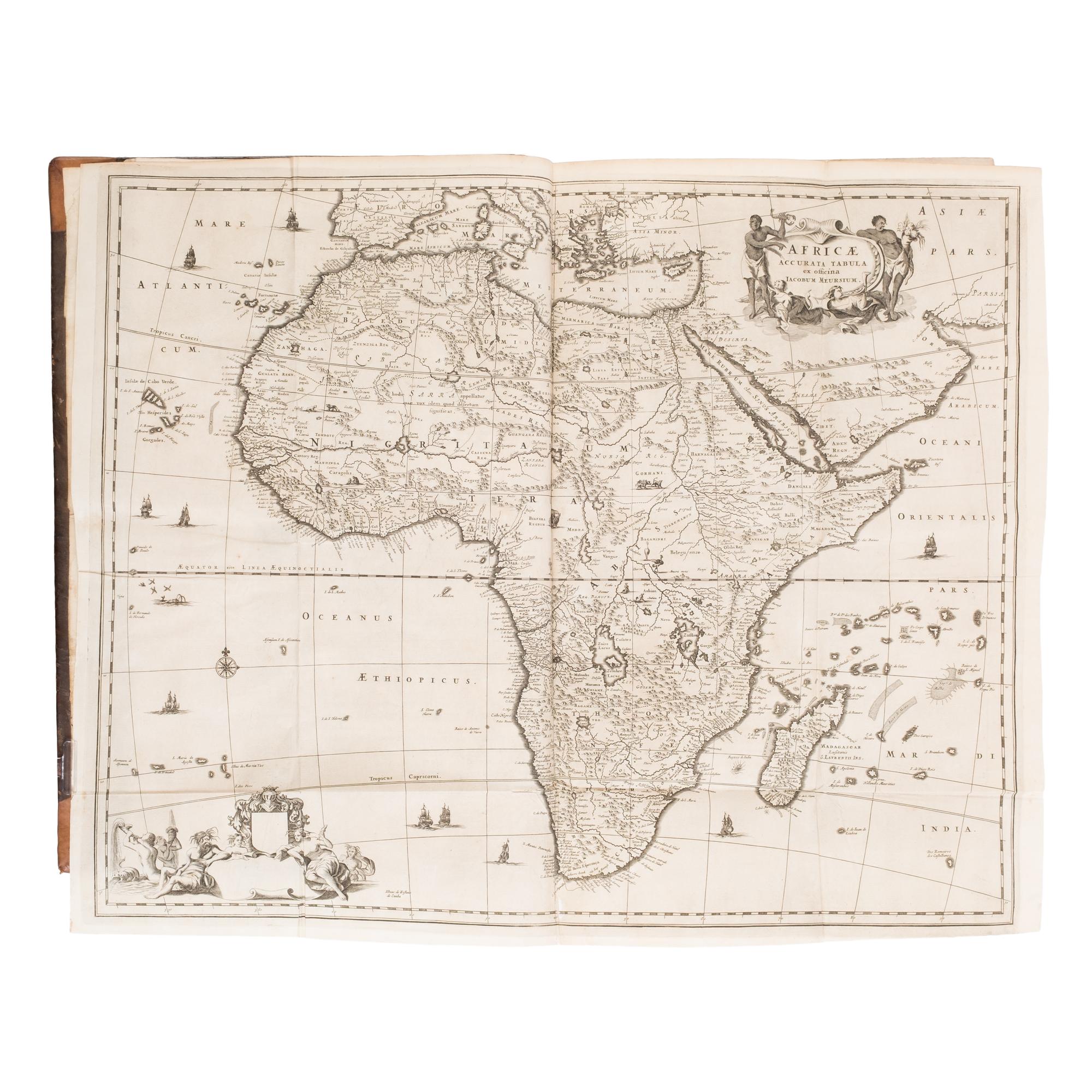 [Travel & Exploration]. Ogilby, John (1600-1676). Africa: Being an Accurate Description of the Regions of Aegypt, Barbary, Lybia, and Billedulgerid . London: Thomas Johnson for the author, 1670.