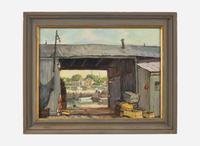 Jacob Greenleaf (American, 1887–1968) - Eddy’s Alley on Tuna Wharf, Rockport