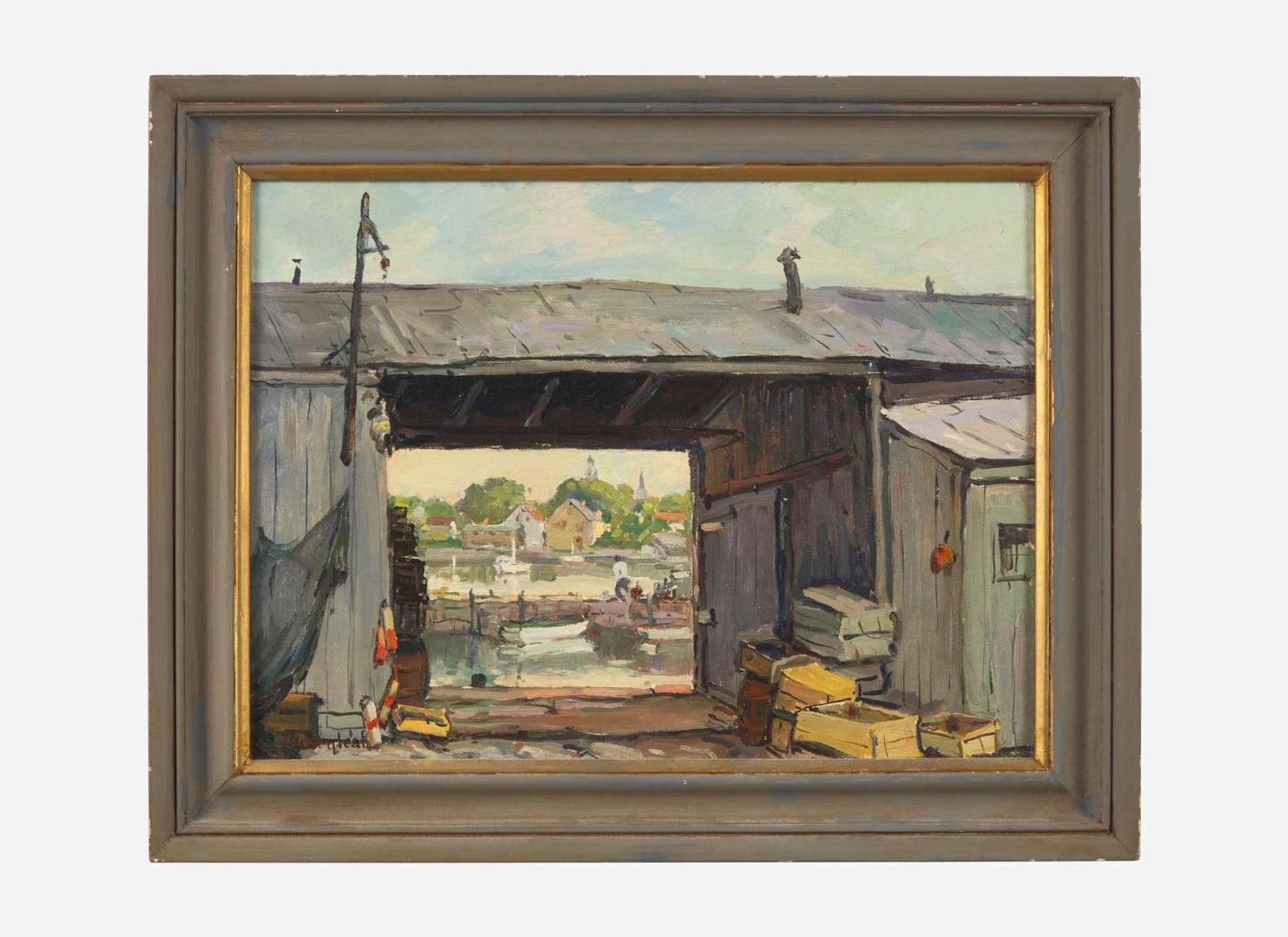 Jacob Greenleaf (American, 1887–1968) - Eddy’s Alley on Tuna Wharf, Rockport