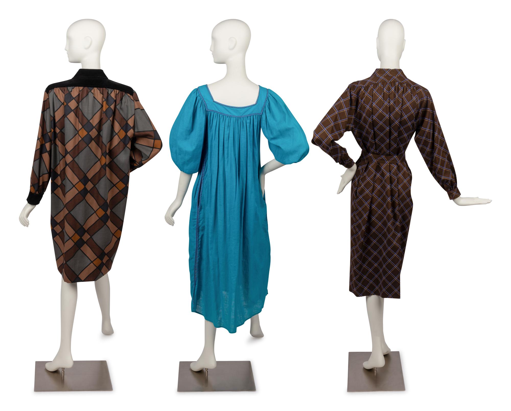 Three Yves Saint Laurent Rive Gauche Dresses, 1970-80s
