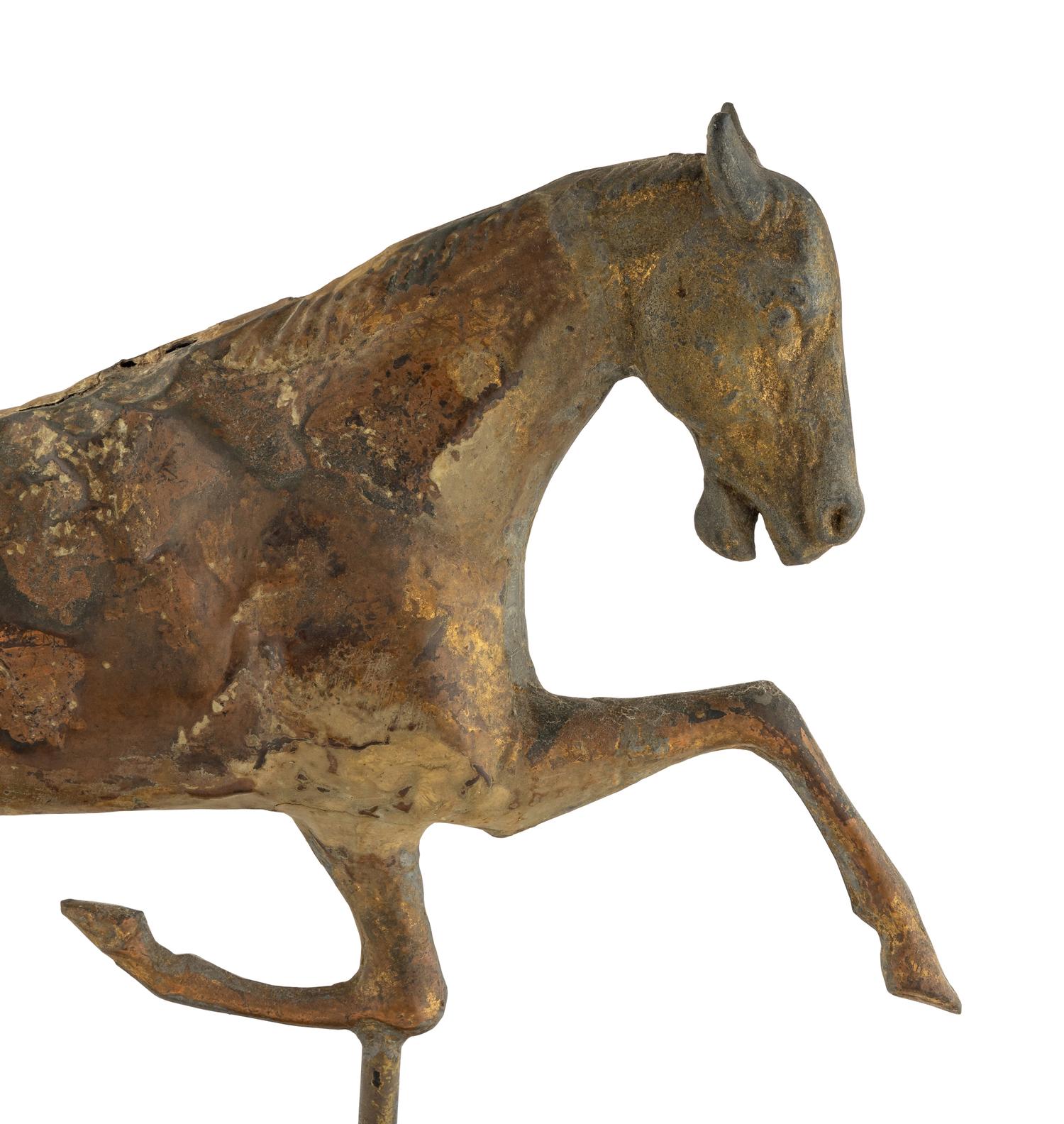 A Molded Copper and Cast Zinc Ethan Allen Weathervane