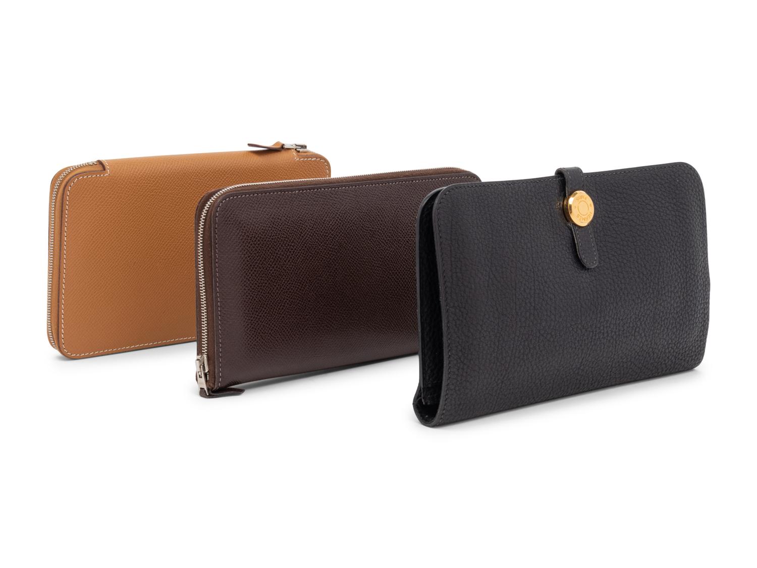 Three Hermès Wallets, 1990s-2010s
