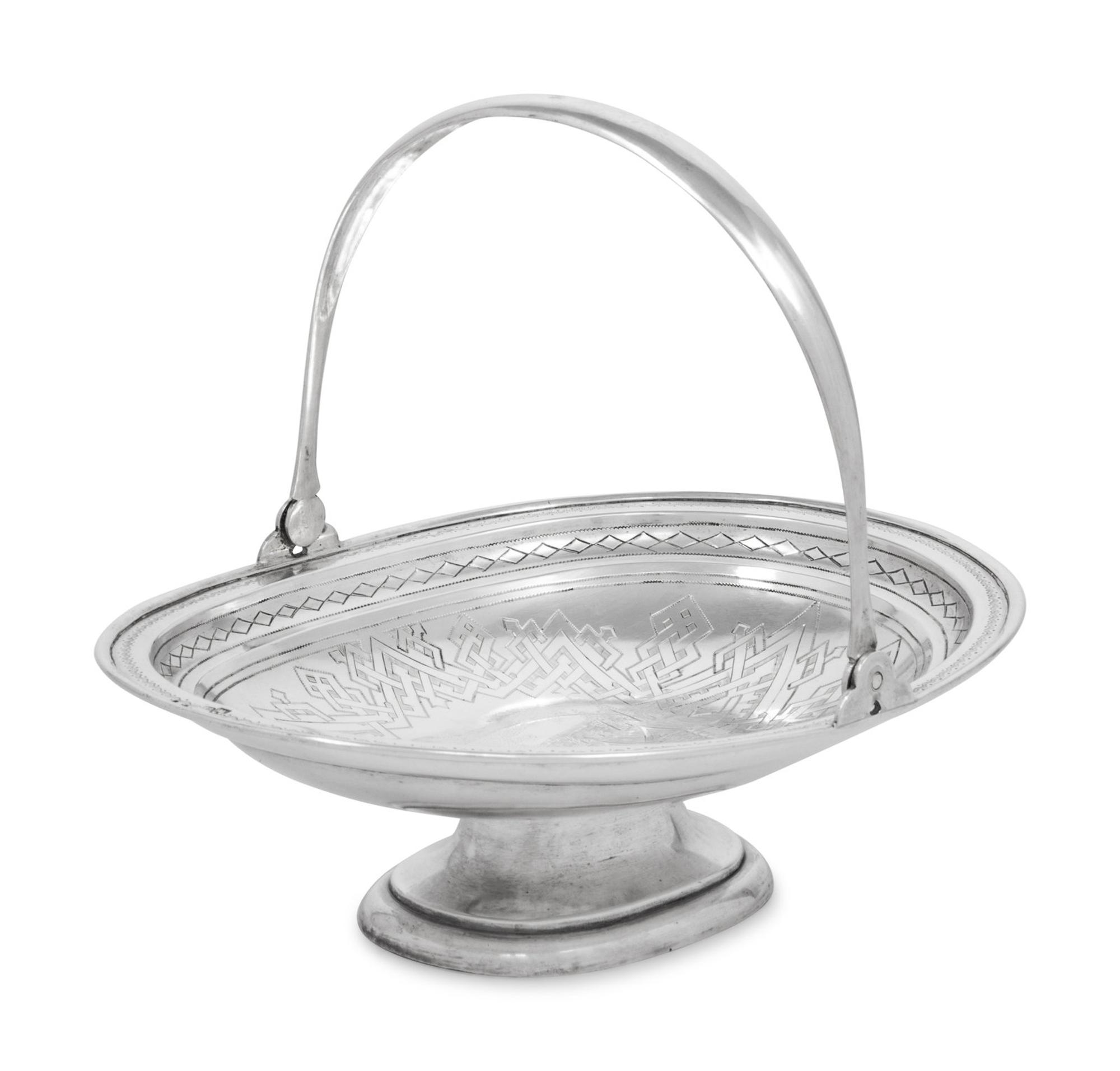 A Russian Silver Cake Basket