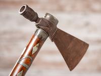Great Lakes Pipe Tomahawk with Pewter and German Silver Inlay