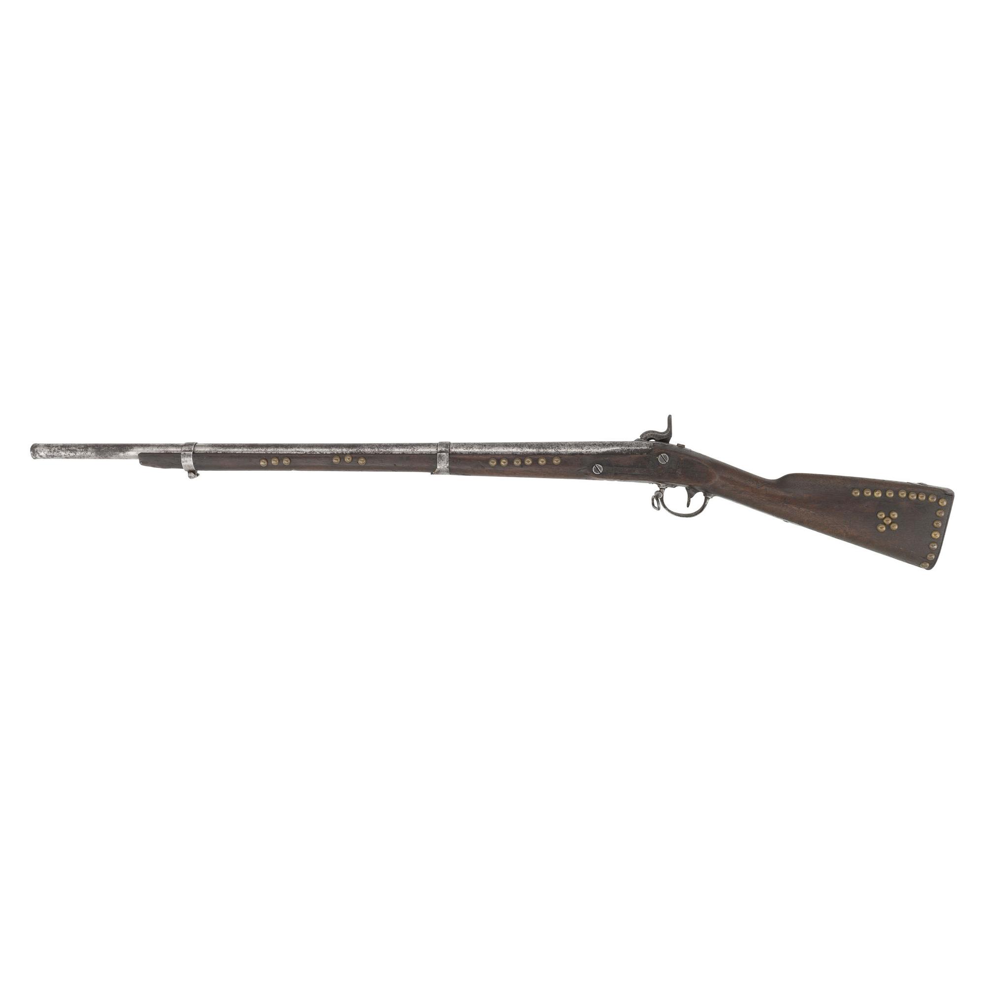 Tack Decorated Cut Down US Model 1842 Musket by Springfield