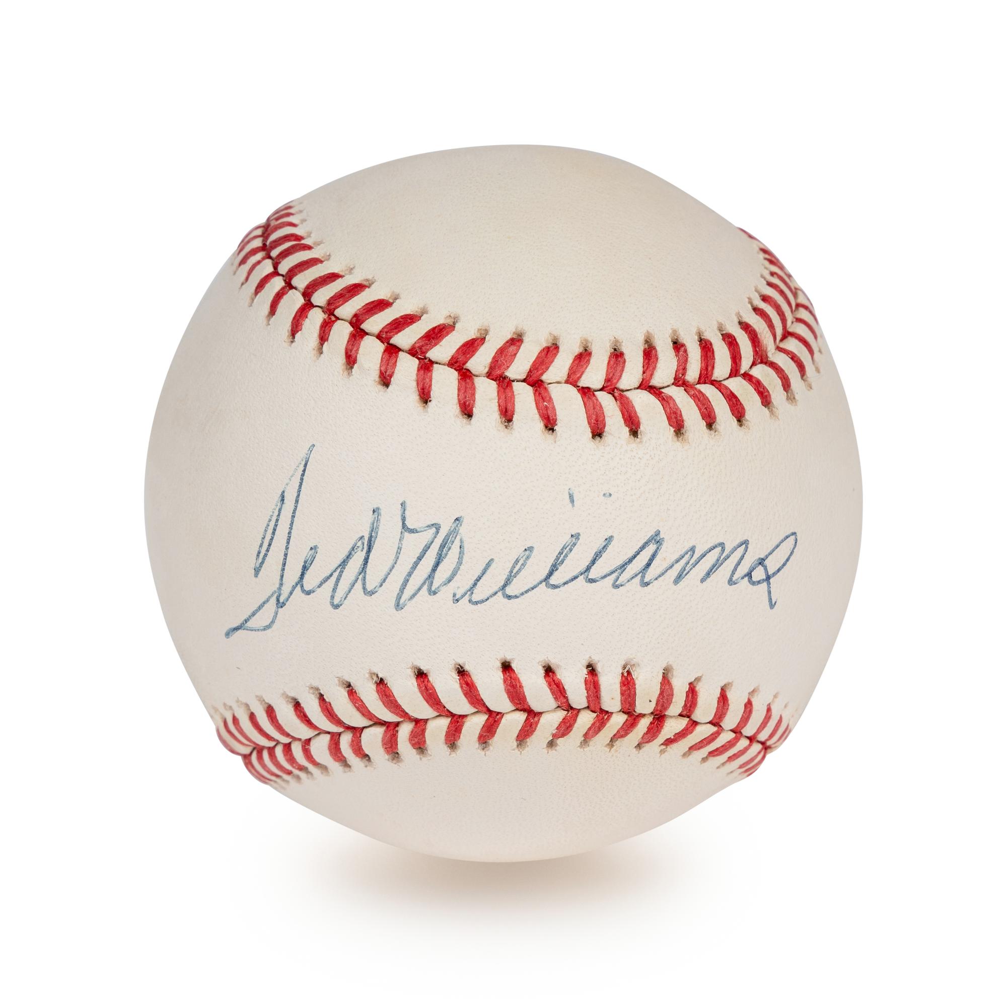 A Ted Williams SIngle Signed Autograph Baseball (Beckett Authentication Services Letter),