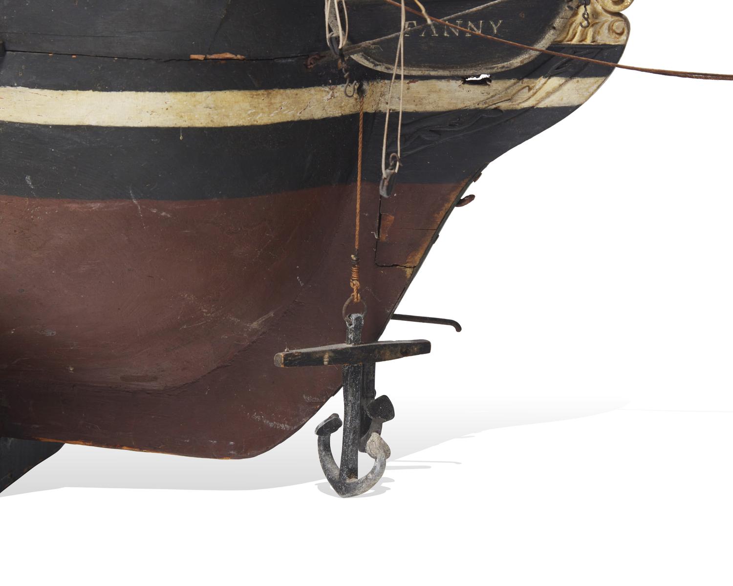 A Carved And Painted Model Of The Whaler Fanny Of Sag Harbor