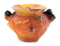 A Daum Les Figues Pâte-de-Verre Vase