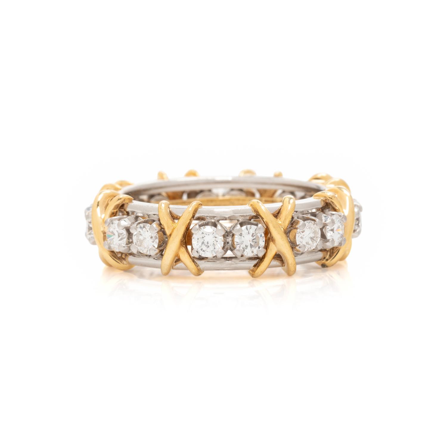 TIFFANY & CO., SCHLUMBERGER STUDIOS, DIAMOND 'SIXTEEN STONES' RING