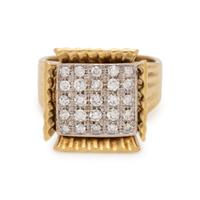 BICOLOR GOLD AND DIAMOND RING