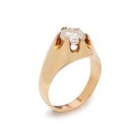 YELLOW GOLD AND CLARITY ENHANCED DIAMOND RING