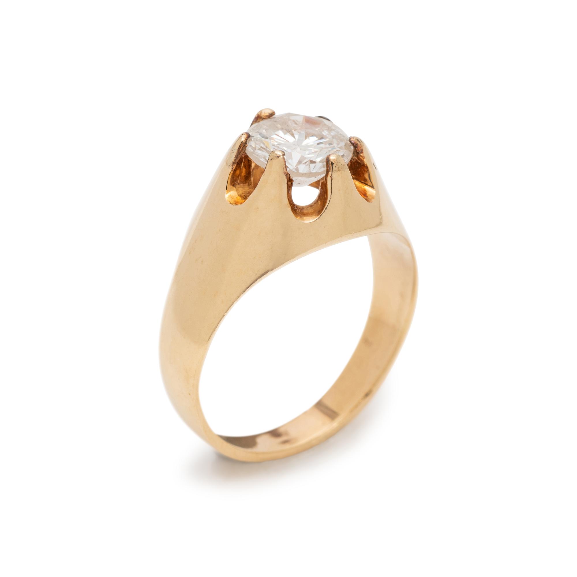 YELLOW GOLD AND CLARITY ENHANCED DIAMOND RING