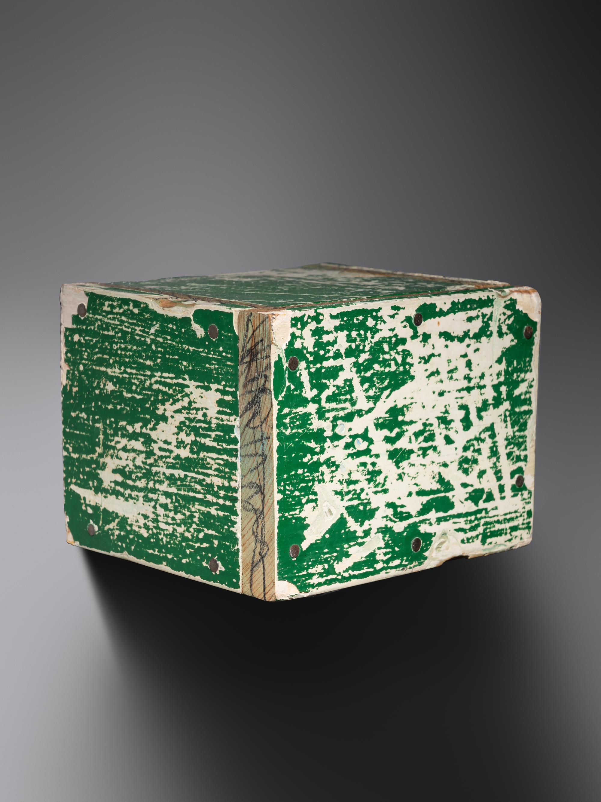 Green Painting with Drawing