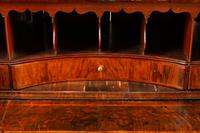 A George II Burl Walnut Slant-Front Secretary Bookcase