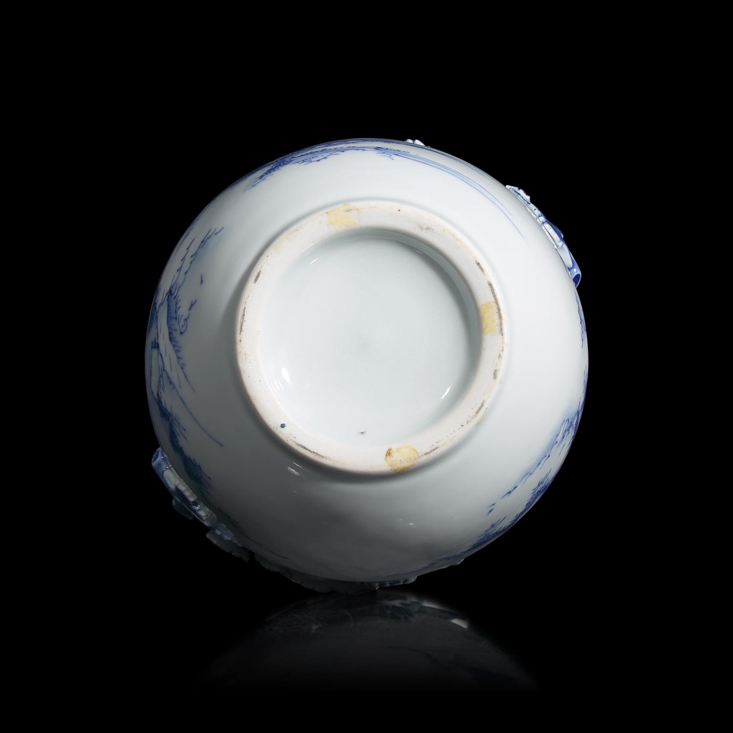 A Japanese Hirado Blue and White "Chrysanthemums" Vase, Late Edo to Meiji Period