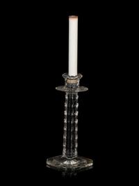 APPROVED FOR DONATION A Cut Glass Candlestick Mounted as a Lamp